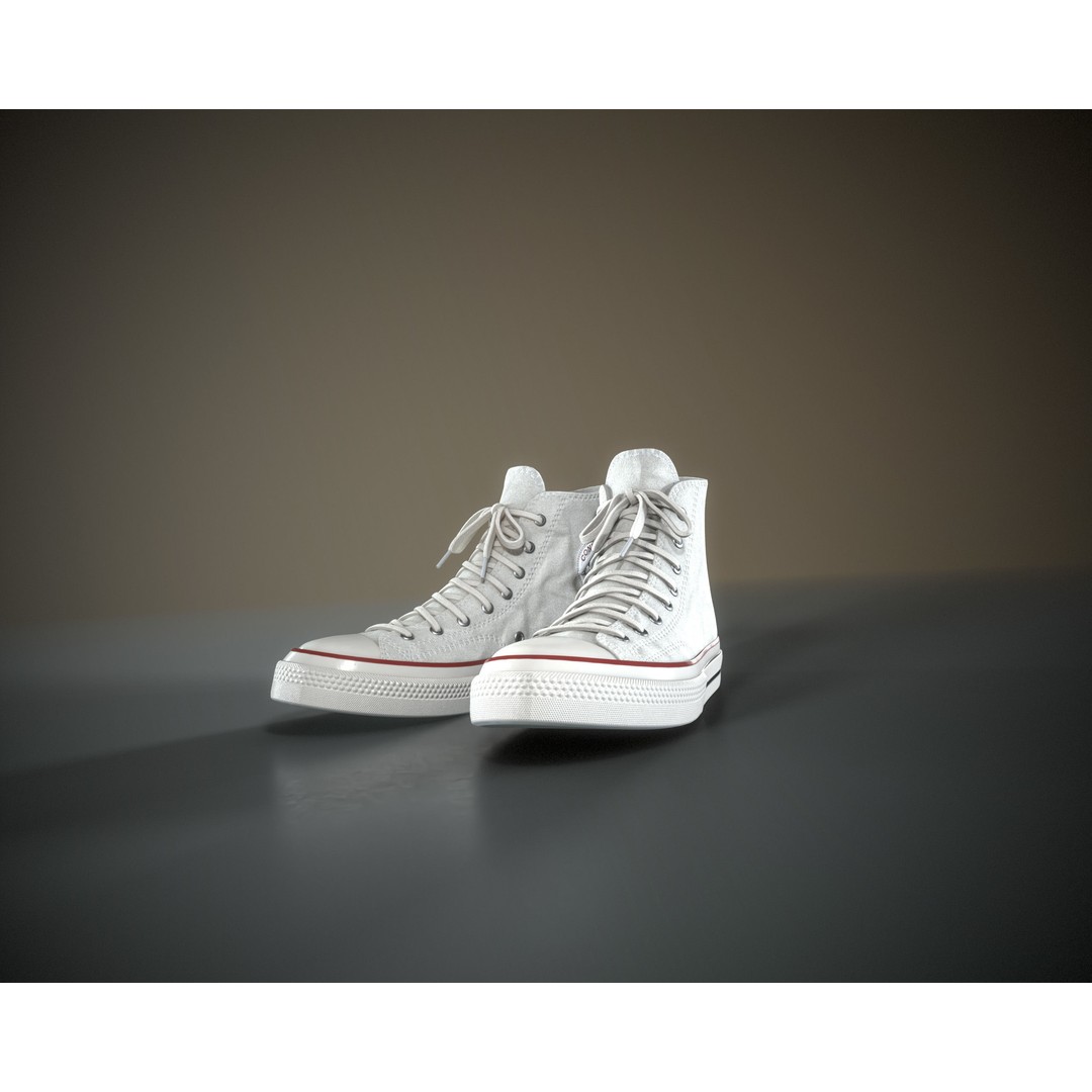 Converse Chuck Taylor All Star 3D Model – Low Poly Game Asset, FBX - View 10