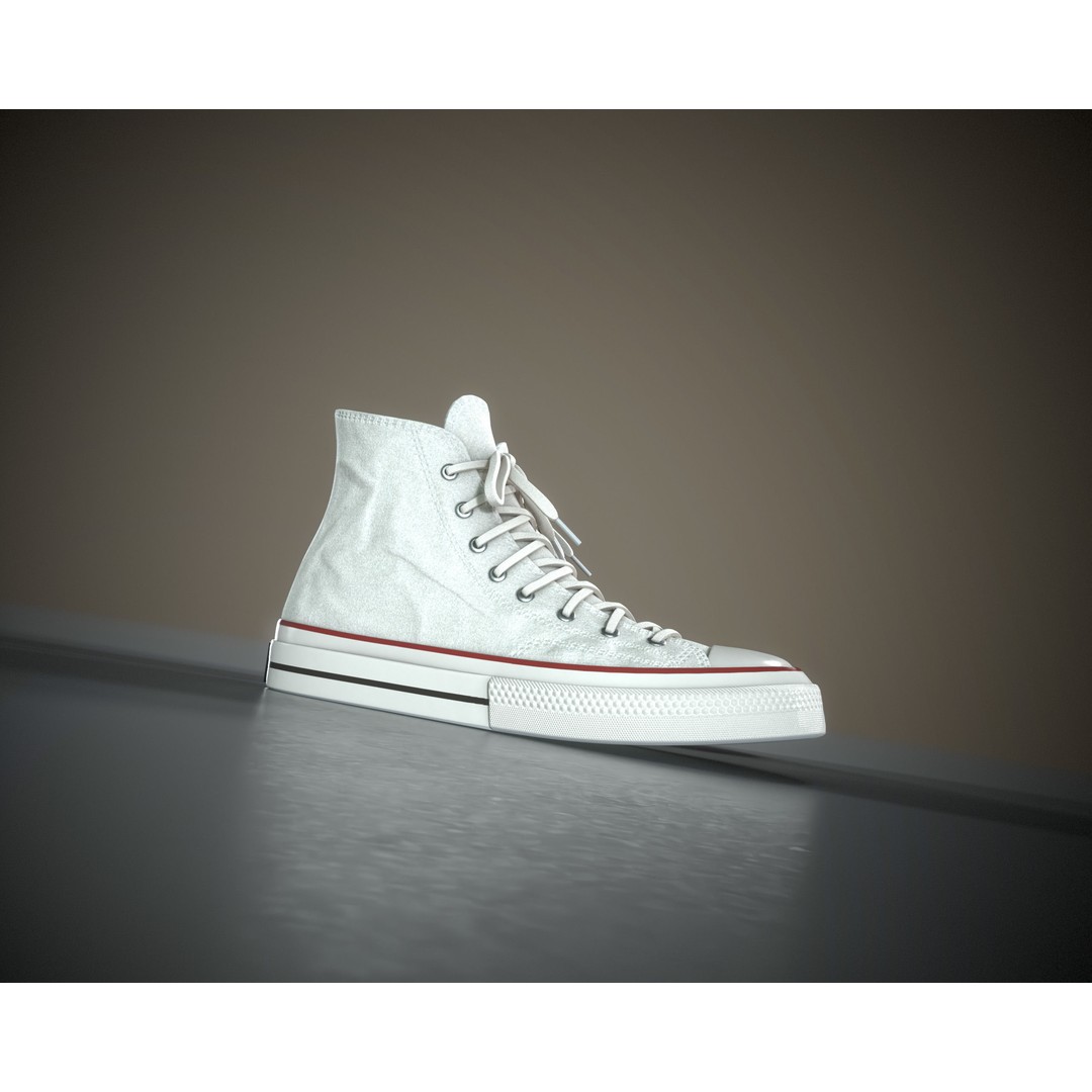 Converse Chuck Taylor All Star 3D Model – Low Poly Game Asset, FBX - View 12