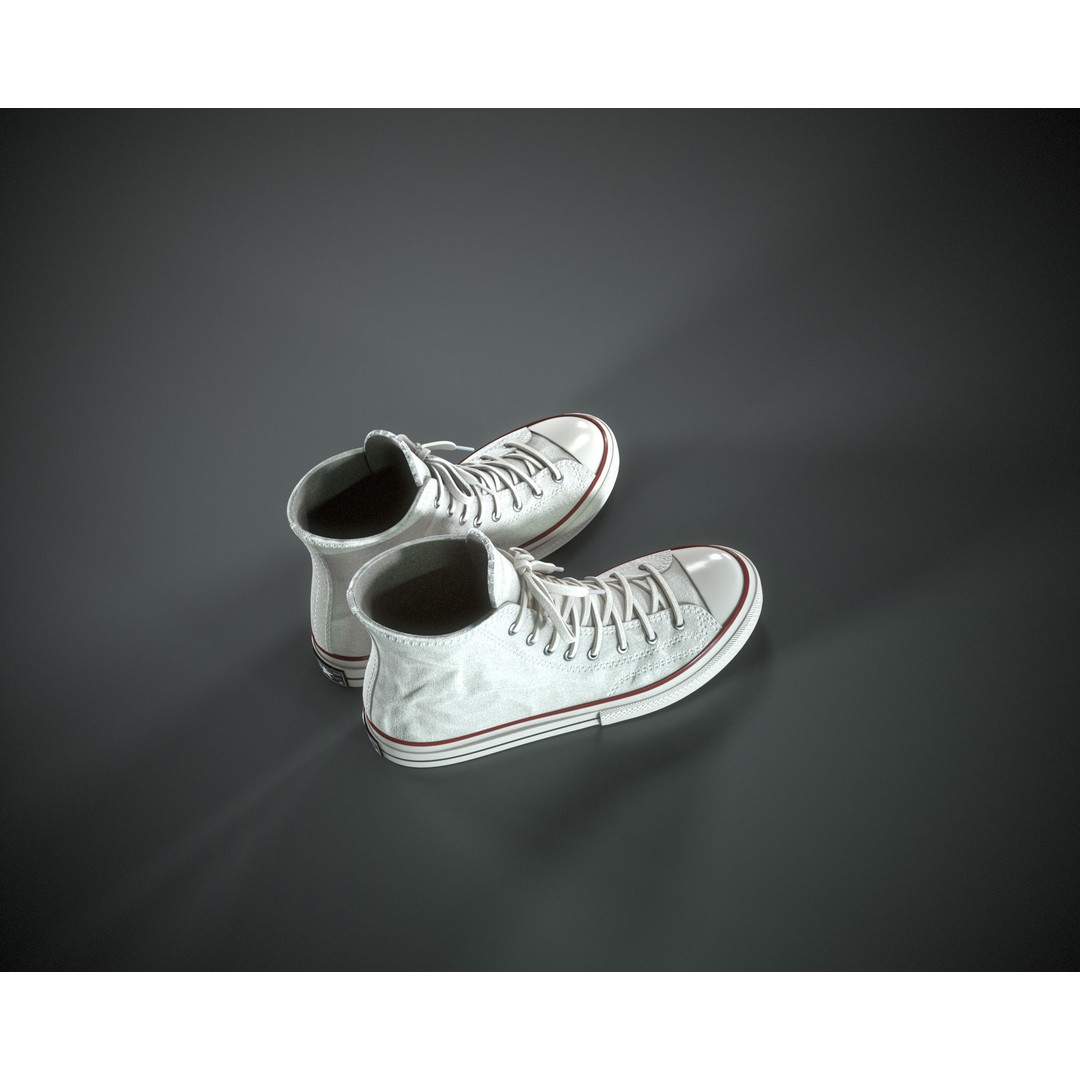 Converse Chuck Taylor All Star 3D Model – Low Poly Game Asset, FBX - View 13