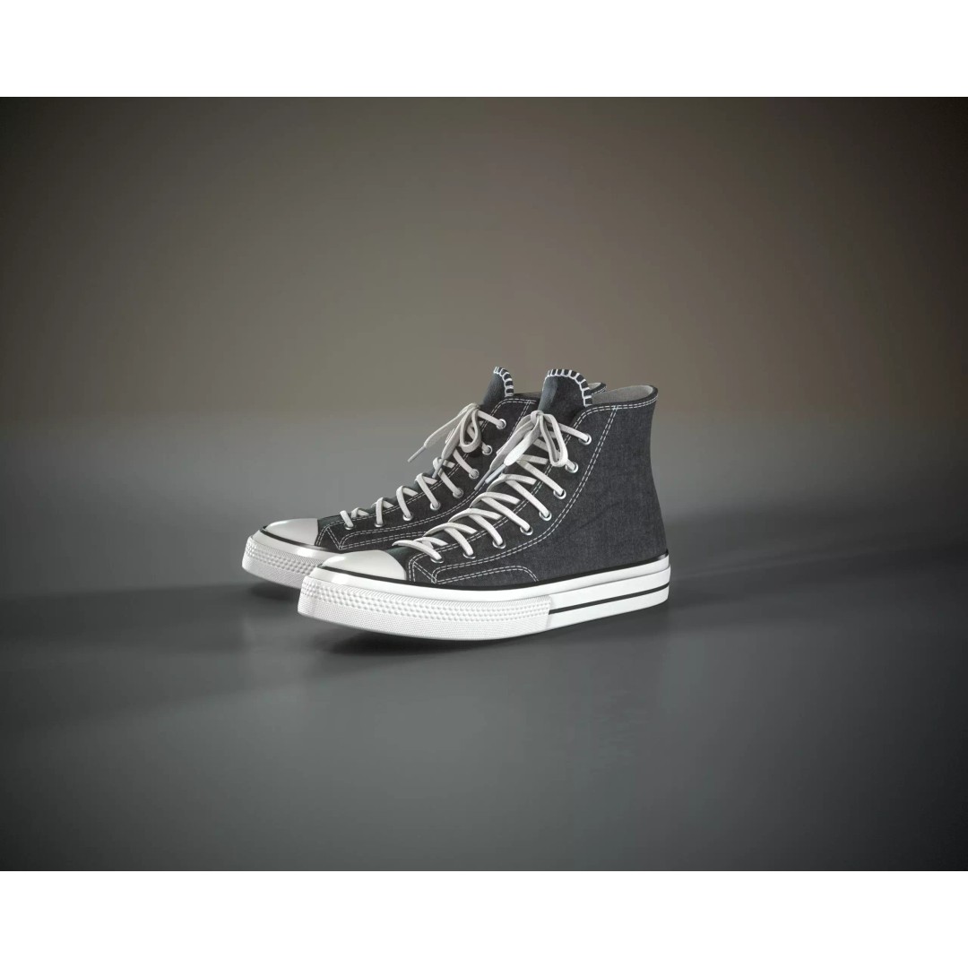 Converse Chuck Taylor All Star 3D Model – Low Poly Game Asset, FBX - View 2