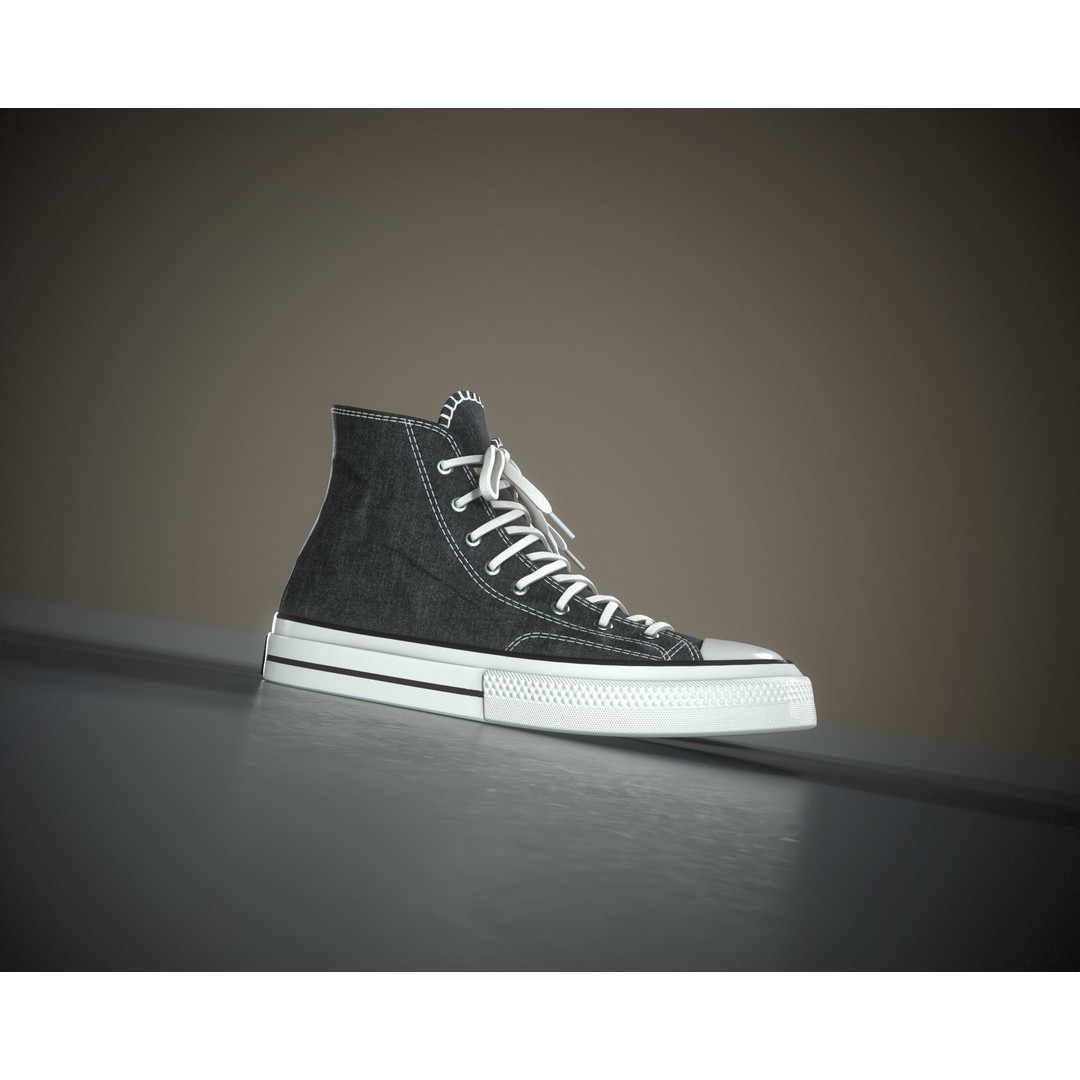 Converse Chuck Taylor All Star 3D Model – Low Poly Game Asset, FBX - View 5