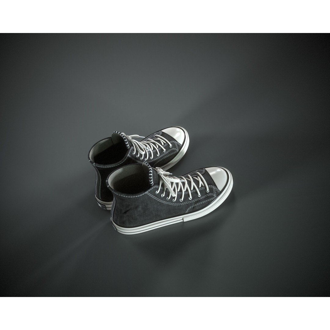 Converse Chuck Taylor All Star 3D Model – Low Poly Game Asset, FBX - View 6