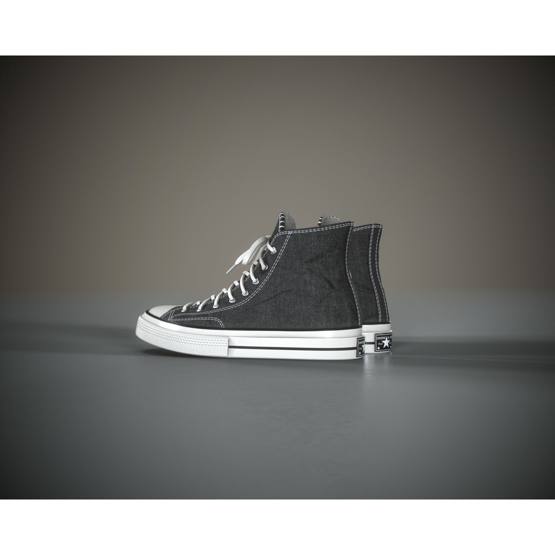 Converse Chuck Taylor All Star 3D Model – Low Poly Game Asset, FBX - View 7