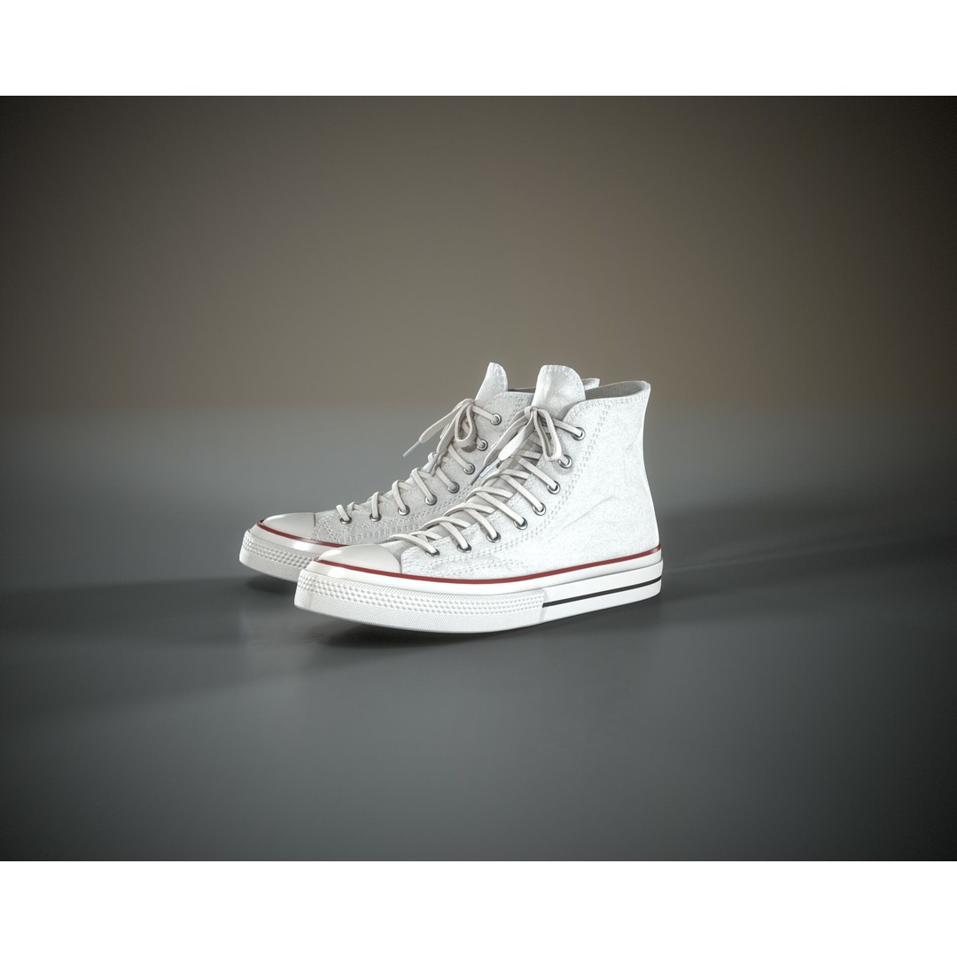 Converse Chuck Taylor All Star 3D Model – Low Poly Game Asset, FBX - View 9