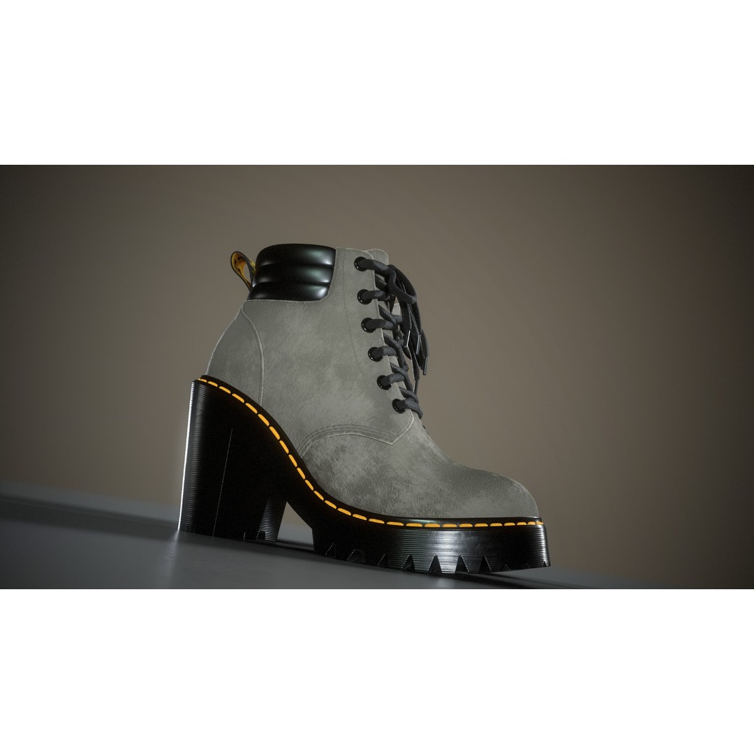 Dr Martens Persephone 3D Model – Low Poly Game-Ready Footwear, FBX - View 15