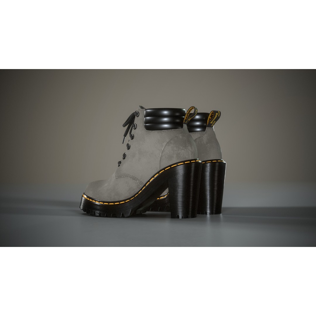 Dr Martens Persephone 3D Model – Low Poly Game-Ready Footwear, FBX - View 16