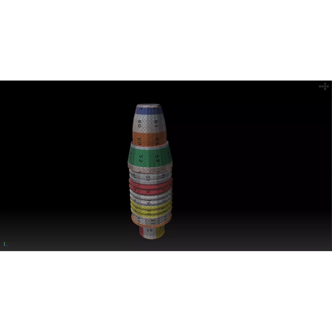 VOG-25P Fragmentation Grenade 3D Model – Low Poly Game Asset, PBR Textures - View 17