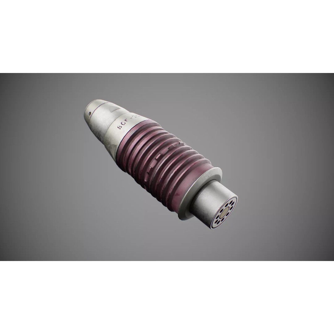 VOG-25P Fragmentation Grenade 3D Model – Low Poly Game Asset, PBR Textures - View 3