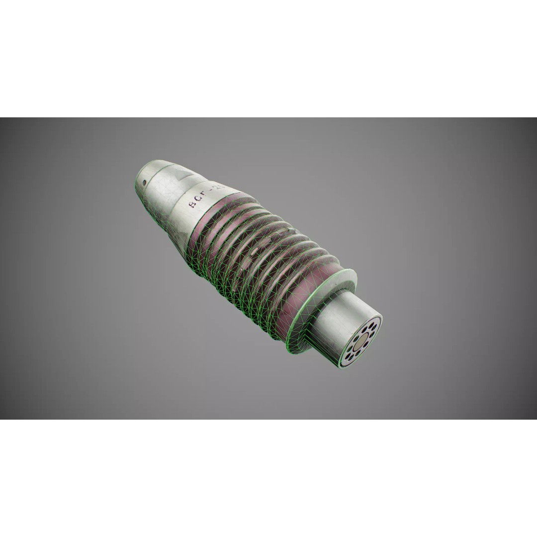 VOG-25P Fragmentation Grenade 3D Model – Low Poly Game Asset, PBR Textures - View 4