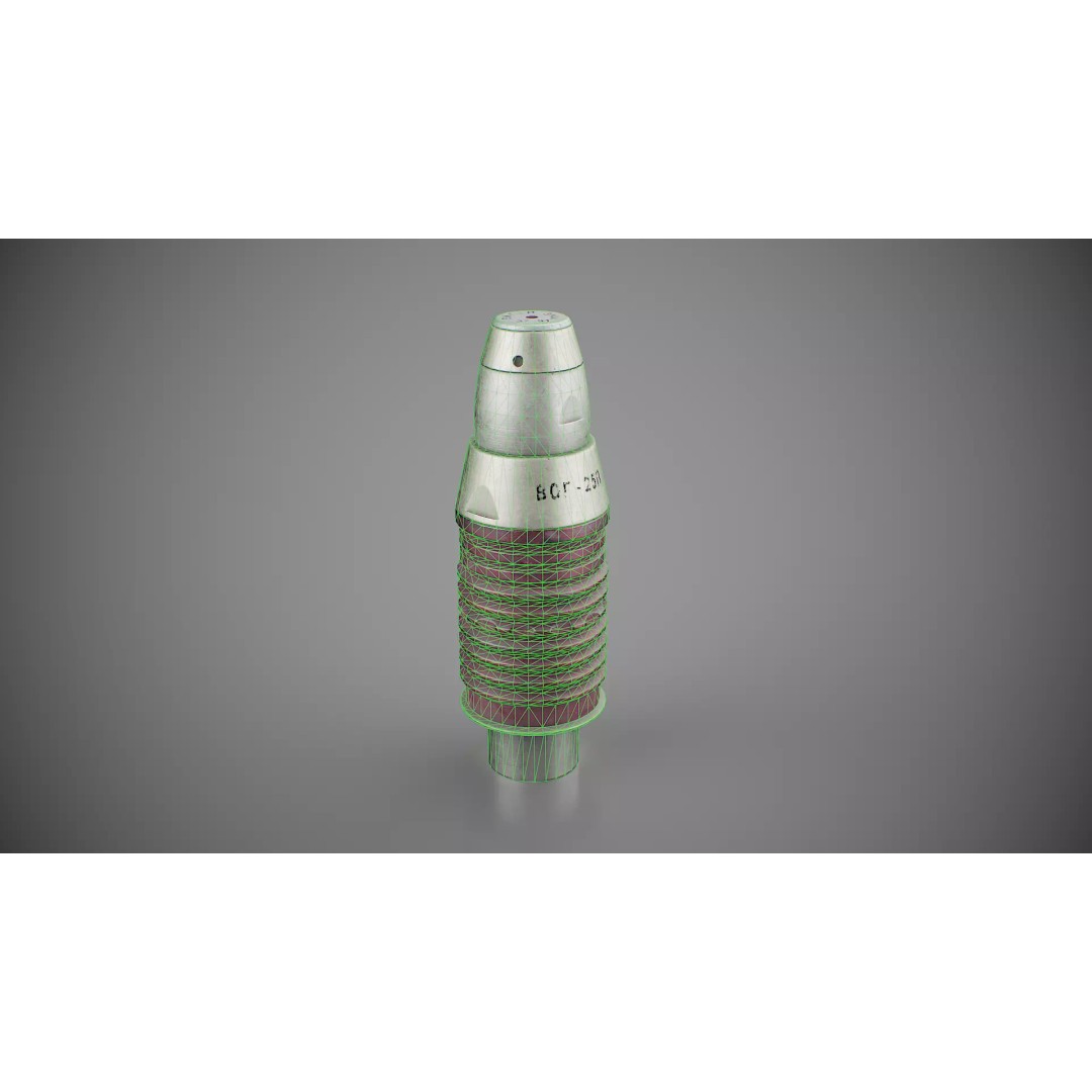 VOG-25P Fragmentation Grenade 3D Model – Low Poly Game Asset, PBR Textures - View 6