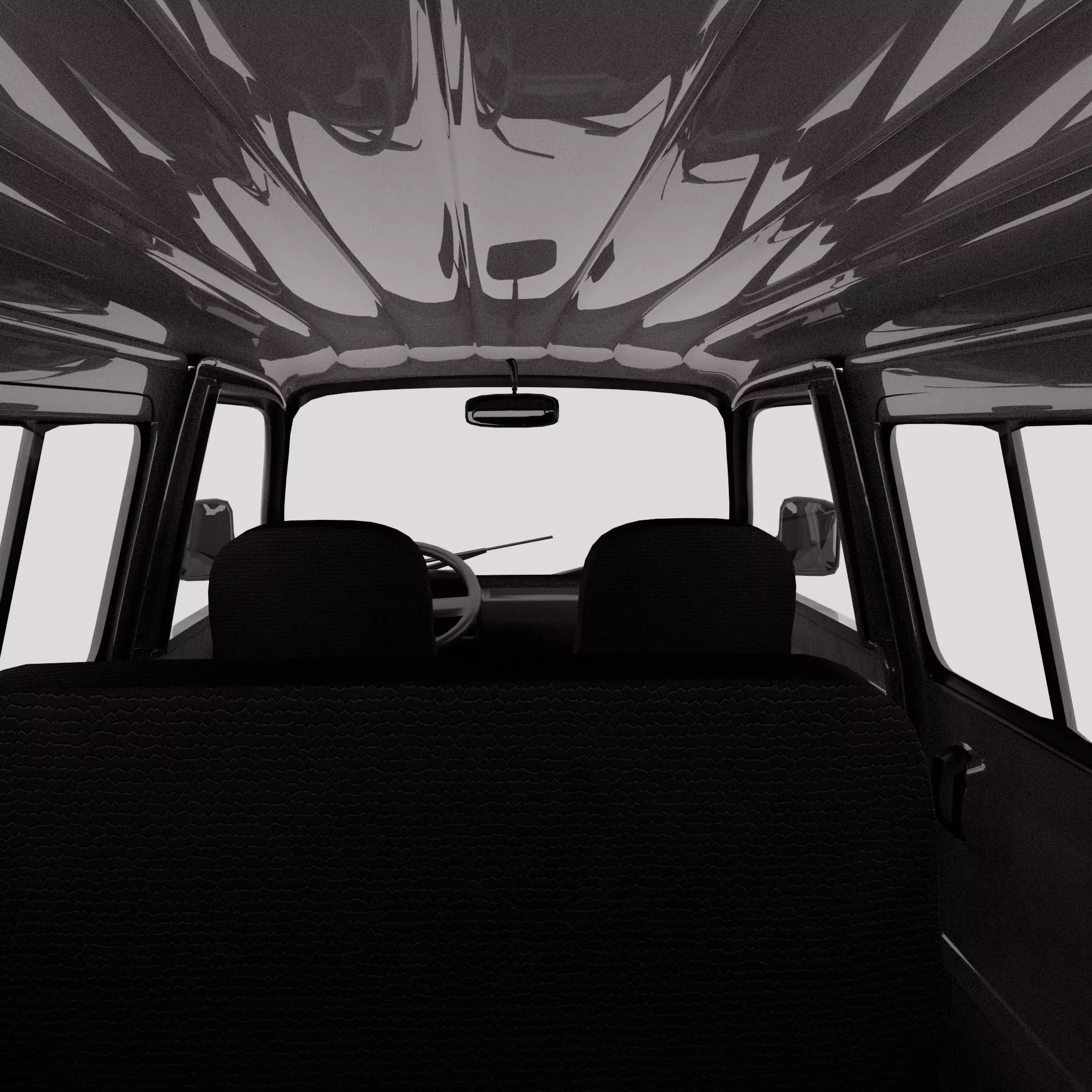 Van Car - Low-Poly Game-Ready 3D Model - View 12