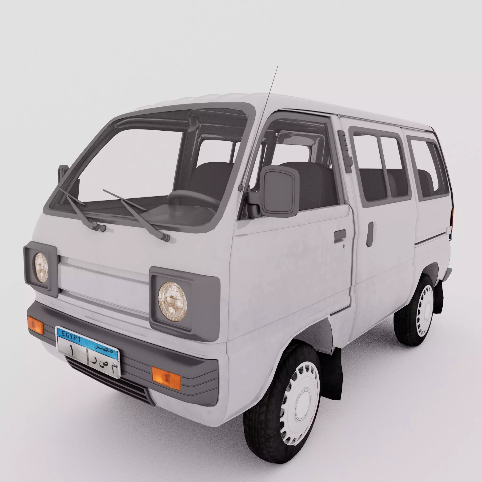 Van Car - Low-Poly Game-Ready 3D Model - View 2