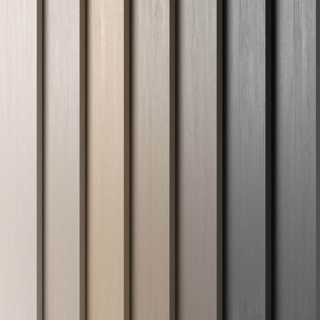 Oak Wood Material 3D Model – 7 Color Textures, PBR Formats - View 3