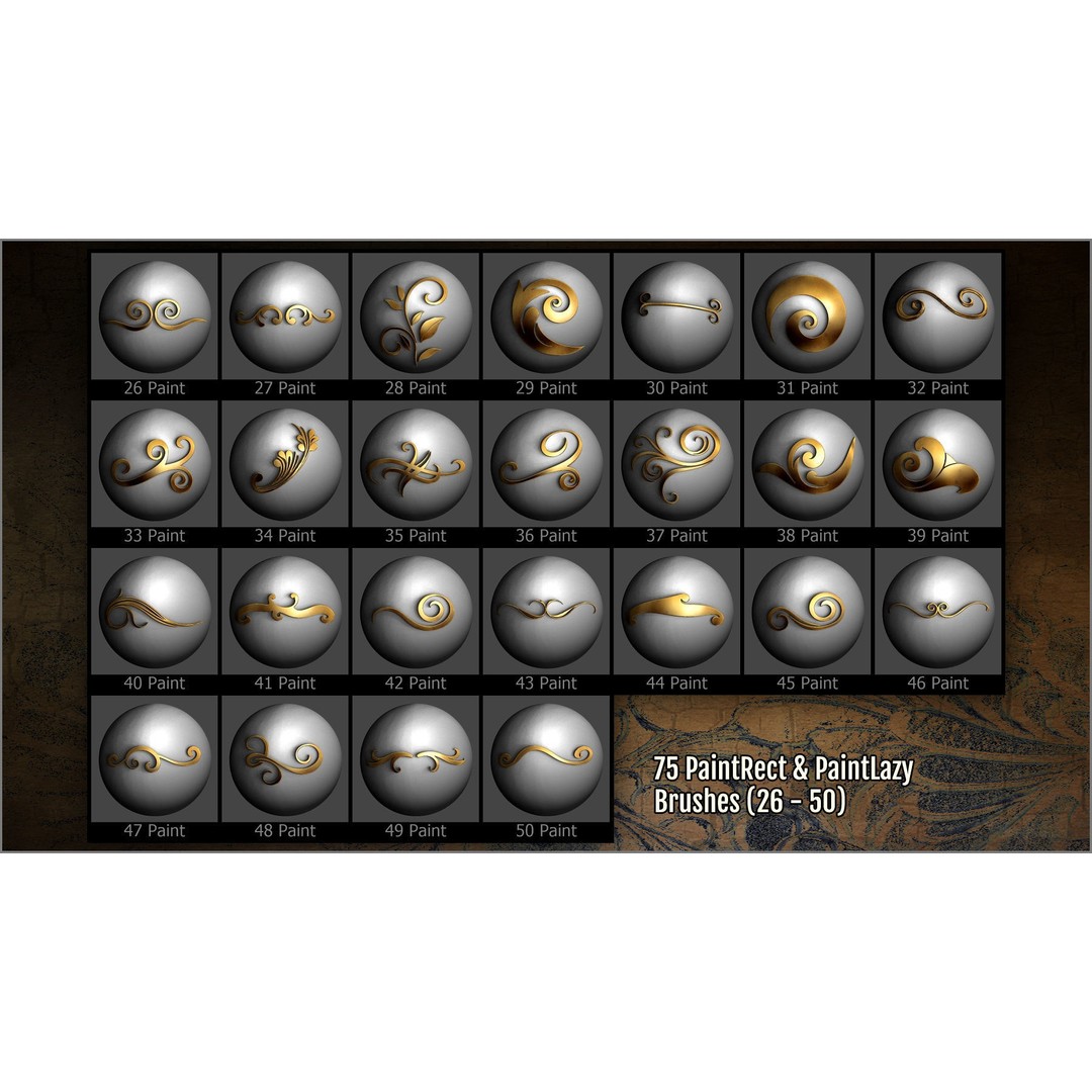 Filigree Maker 300 ZBrush Brushes – Ornate Detail Tools, Alphas & Tutorials - View 5