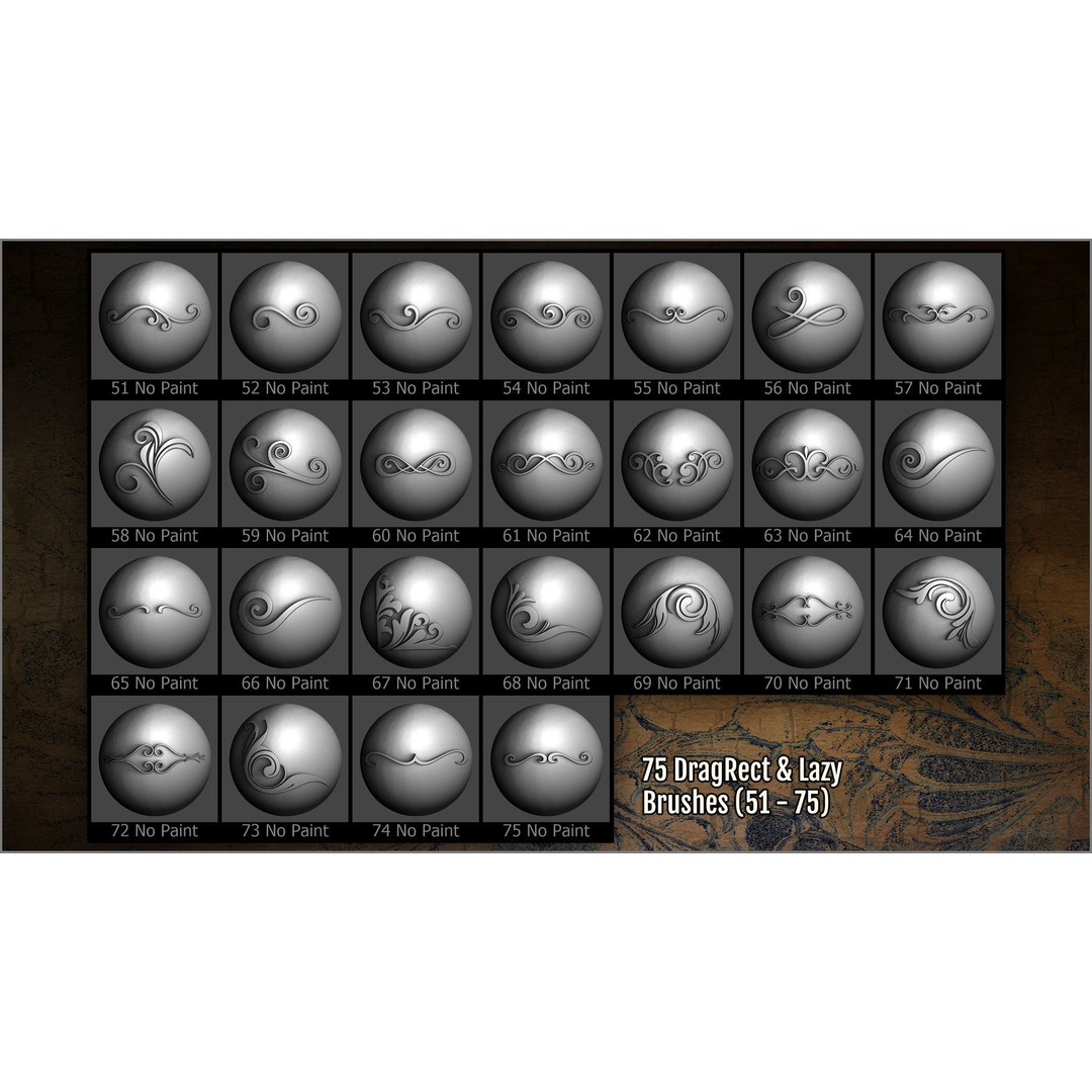 Filigree Maker 300 ZBrush Brushes – Ornate Detail Tools, Alphas & Tutorials - View 9