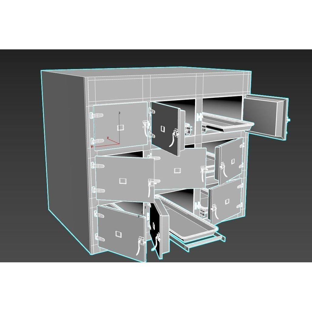 Worn Morgue - Game-Ready 3D Model