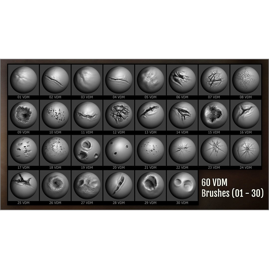 Damage Maker 3D Model – Sculpting Brushes for ZBrush & Blender - View 11