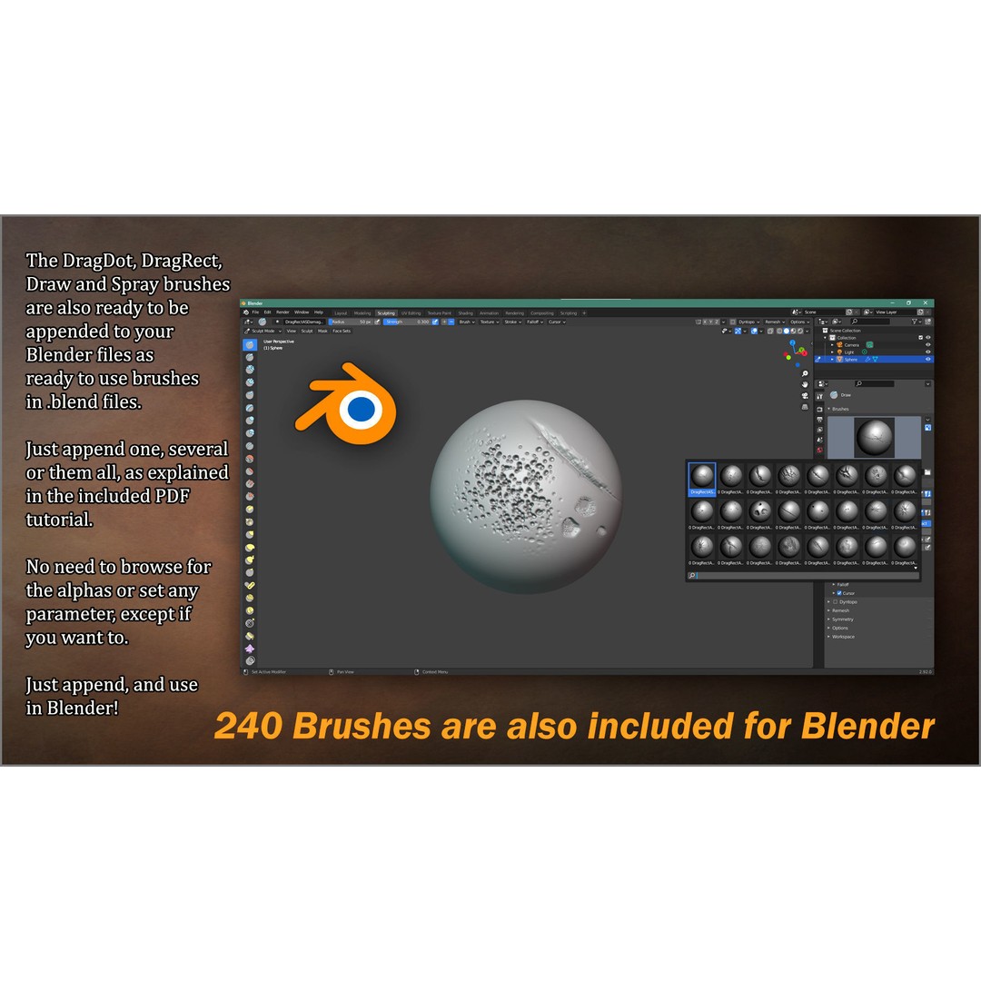 Damage Maker 3D Model – Sculpting Brushes for ZBrush & Blender - View 4