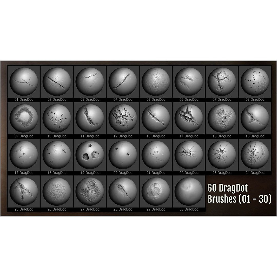 Damage Maker 3D Model – Sculpting Brushes for ZBrush & Blender - View 7