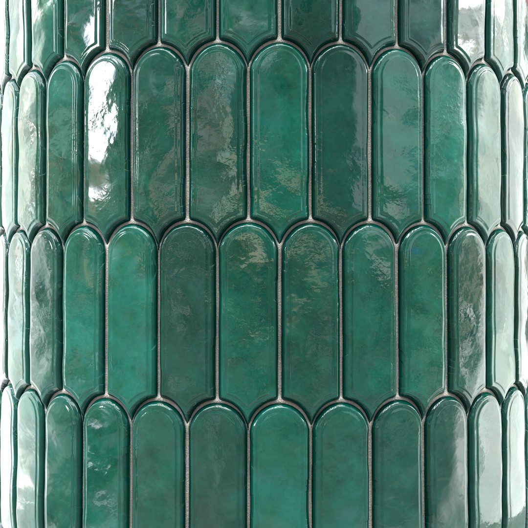 Kitchen Glaze Tile 3D Model – PBR Texture, 7 Colors, OBJ & Max - View 10