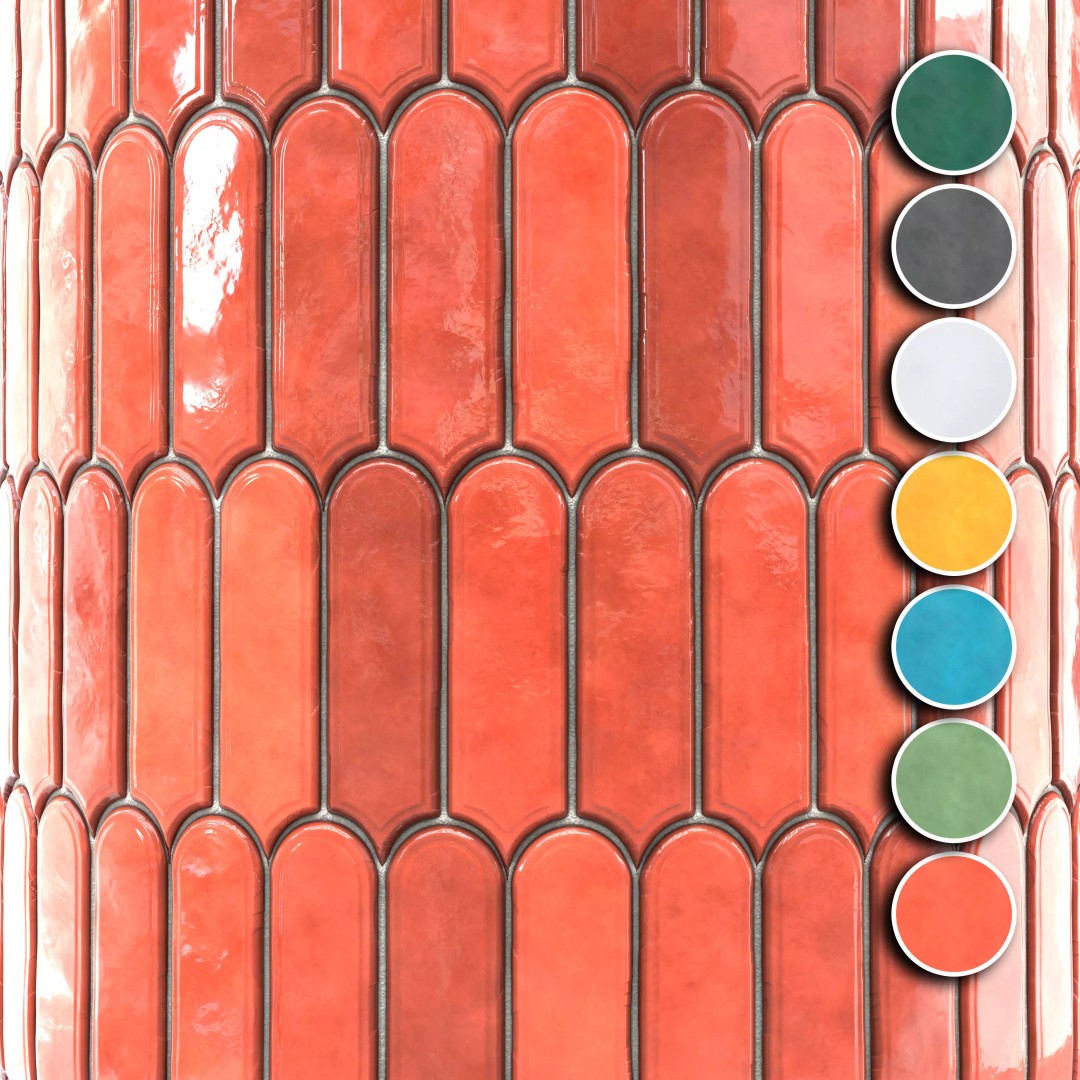 Kitchen Glaze Tile 3D Model – PBR Texture, 7 Colors, OBJ & Max - View 2