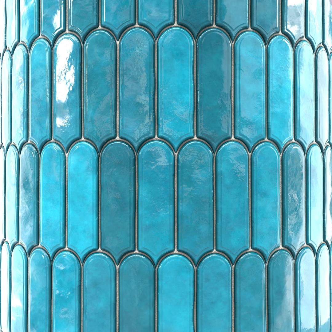 Kitchen Glaze Tile 3D Model – PBR Texture, 7 Colors, OBJ & Max - View 5
