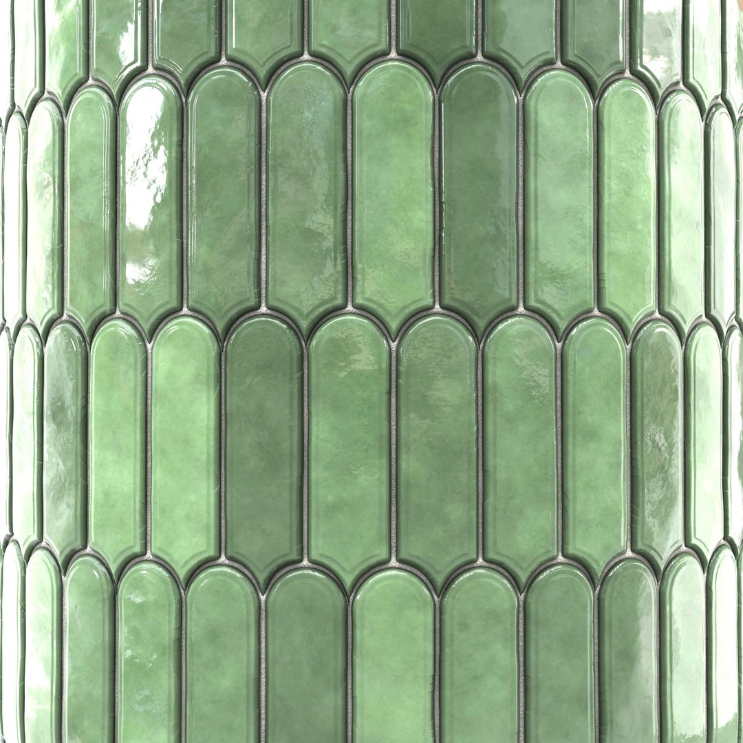 Kitchen Glaze Tile 3D Model – PBR Texture, 7 Colors, OBJ & Max - View 9