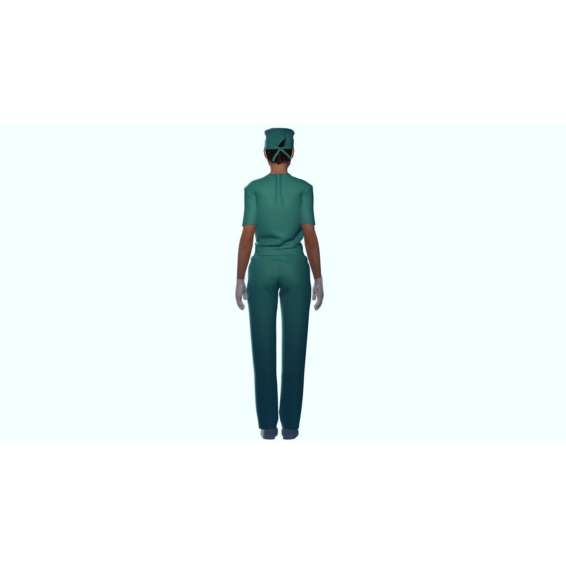 Female Surgeon - Low-Poly Game-Ready 3D Model - View 5