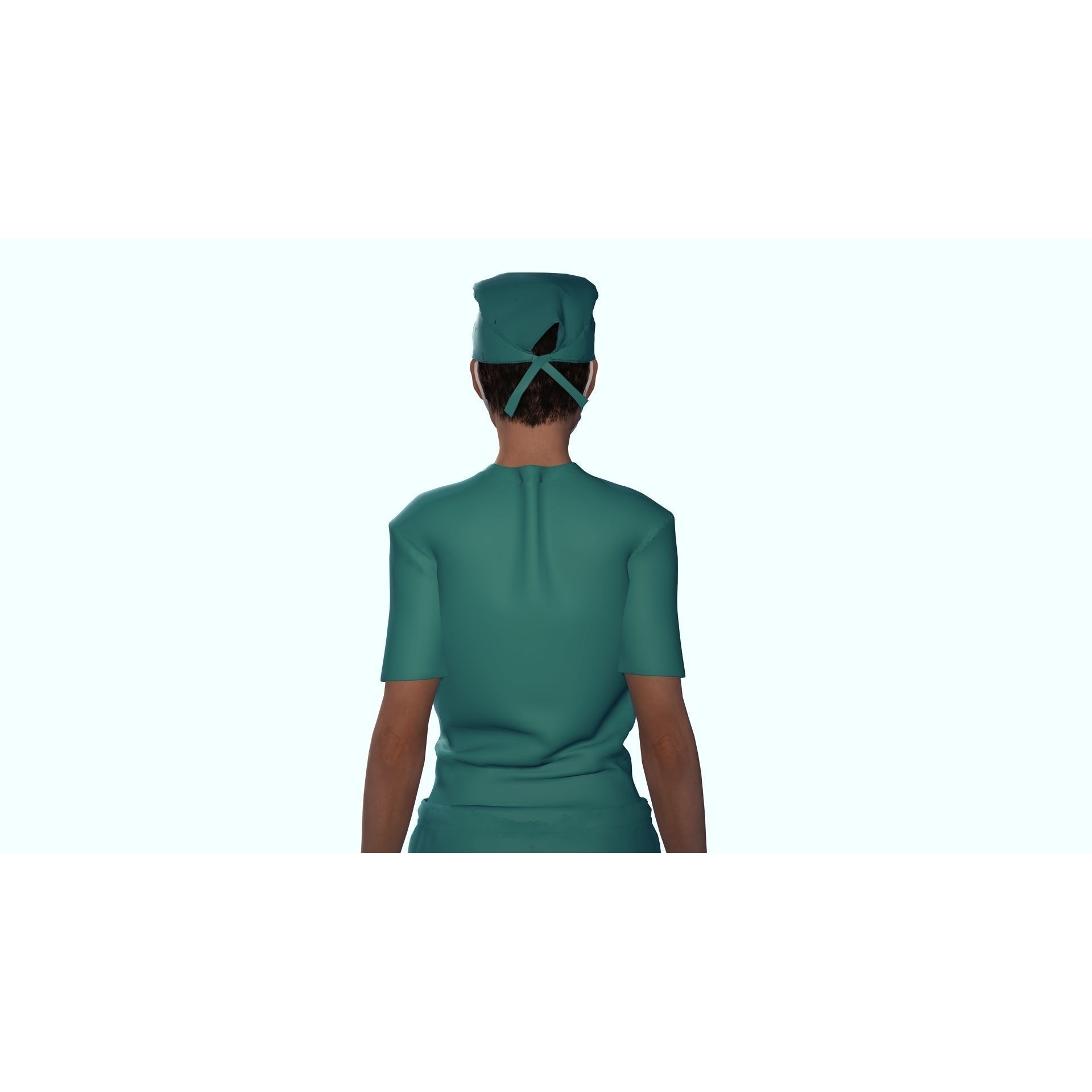Female Surgeon - Low-Poly Game-Ready 3D Model - View 9