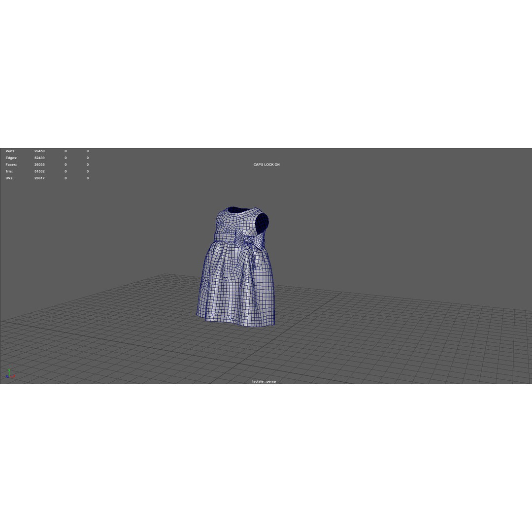 Bebe Dress 3D Model – Low Poly Fashion Asset, FBX, OBJ, PBR - View 8