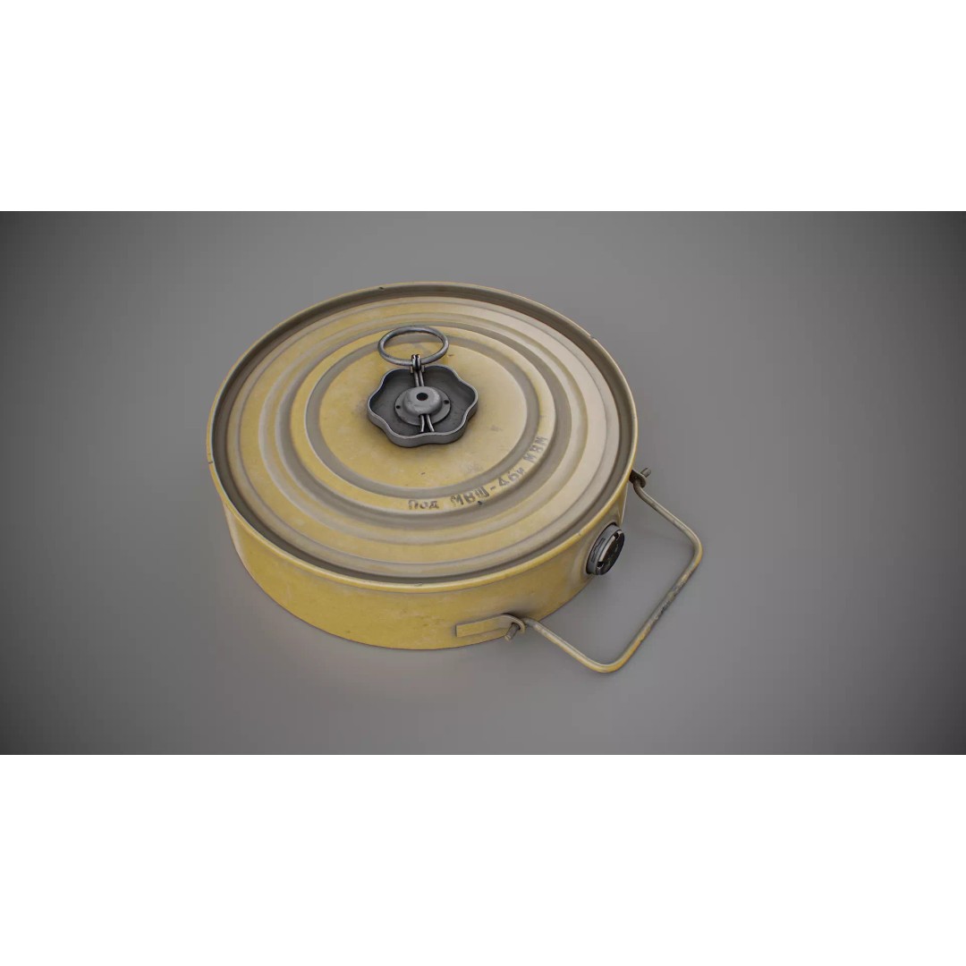 TM-46 Anti-Tank Mine 3D Model – Low Poly Game Ready PBR Asset - View 10