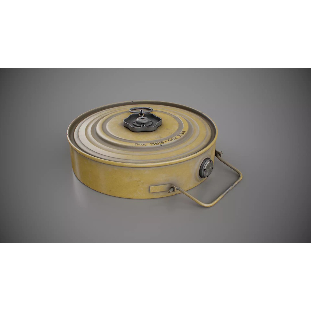 TM-46 Anti-Tank Mine 3D Model – Low Poly Game Ready PBR Asset - View 7