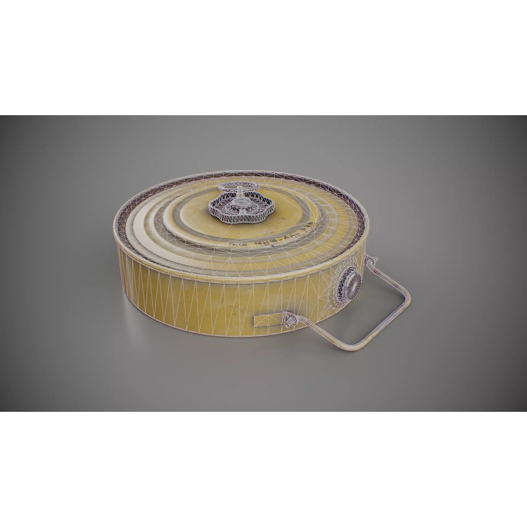 TM-46 Anti-Tank Mine 3D Model – Low Poly Game Ready PBR Asset - View 8