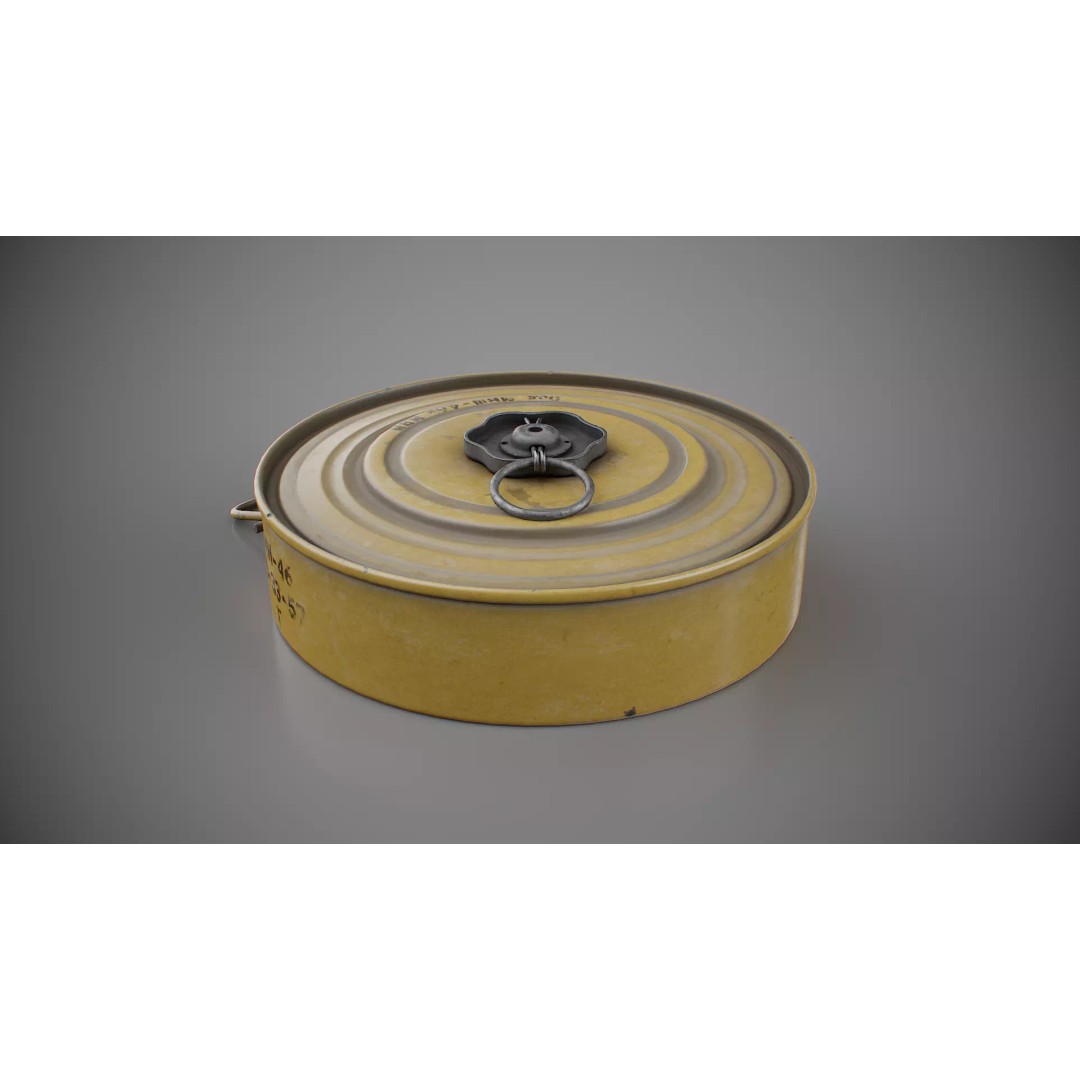 TM-46 Anti-Tank Mine 3D Model – Low Poly Game Ready PBR Asset - View 9