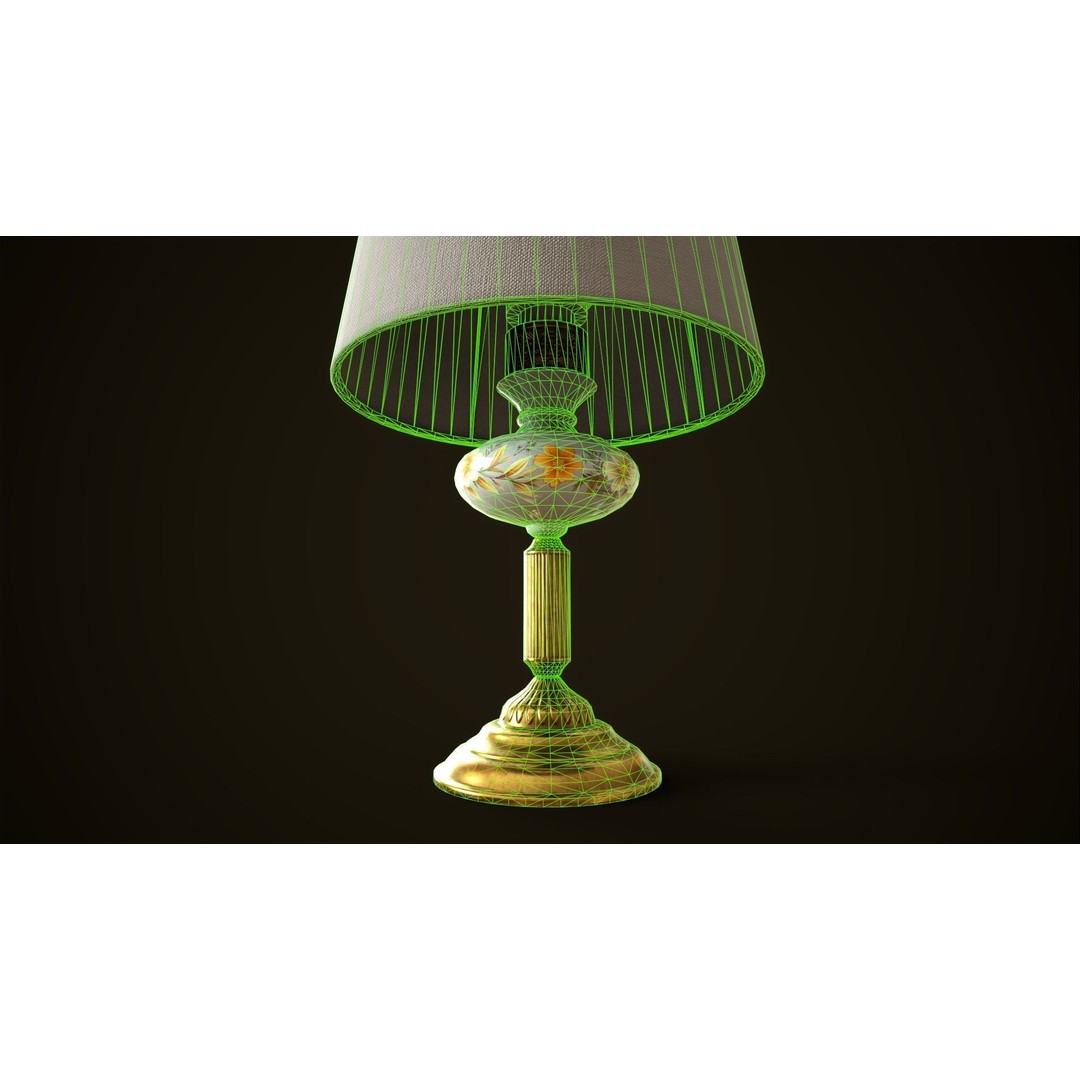 Vintage Lamp 3D Model – Low Poly Game Ready PBR Asset, FBX, OBJ - View 12