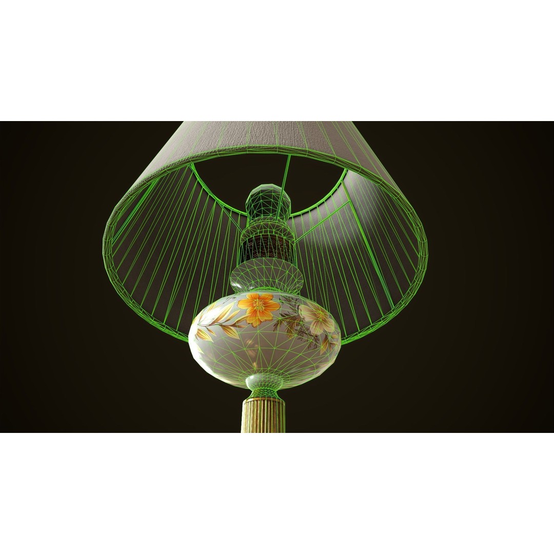 Vintage Lamp 3D Model – Low Poly Game Ready PBR Asset, FBX, OBJ - View 13