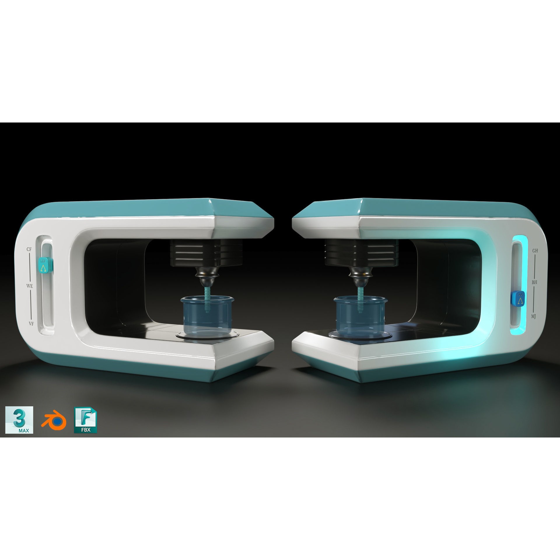 Sci-Fi Laboratory Equipment - Low-Poly Game-Ready 3D Model - View 10