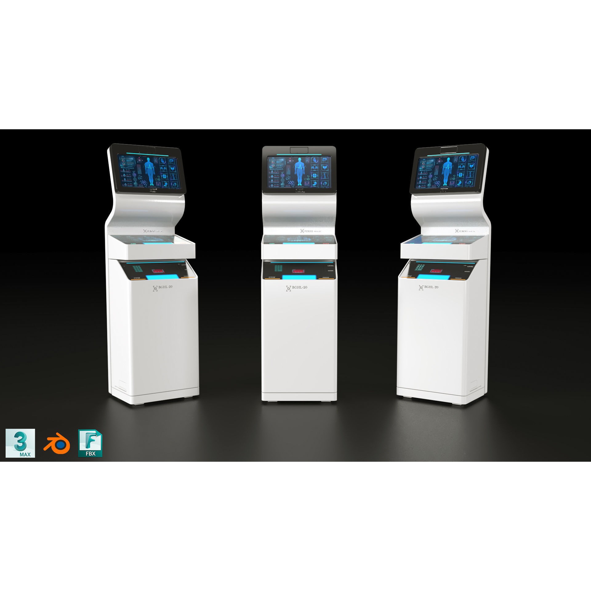 Sci-Fi Laboratory Equipment - Low-Poly Game-Ready 3D Model - View 8