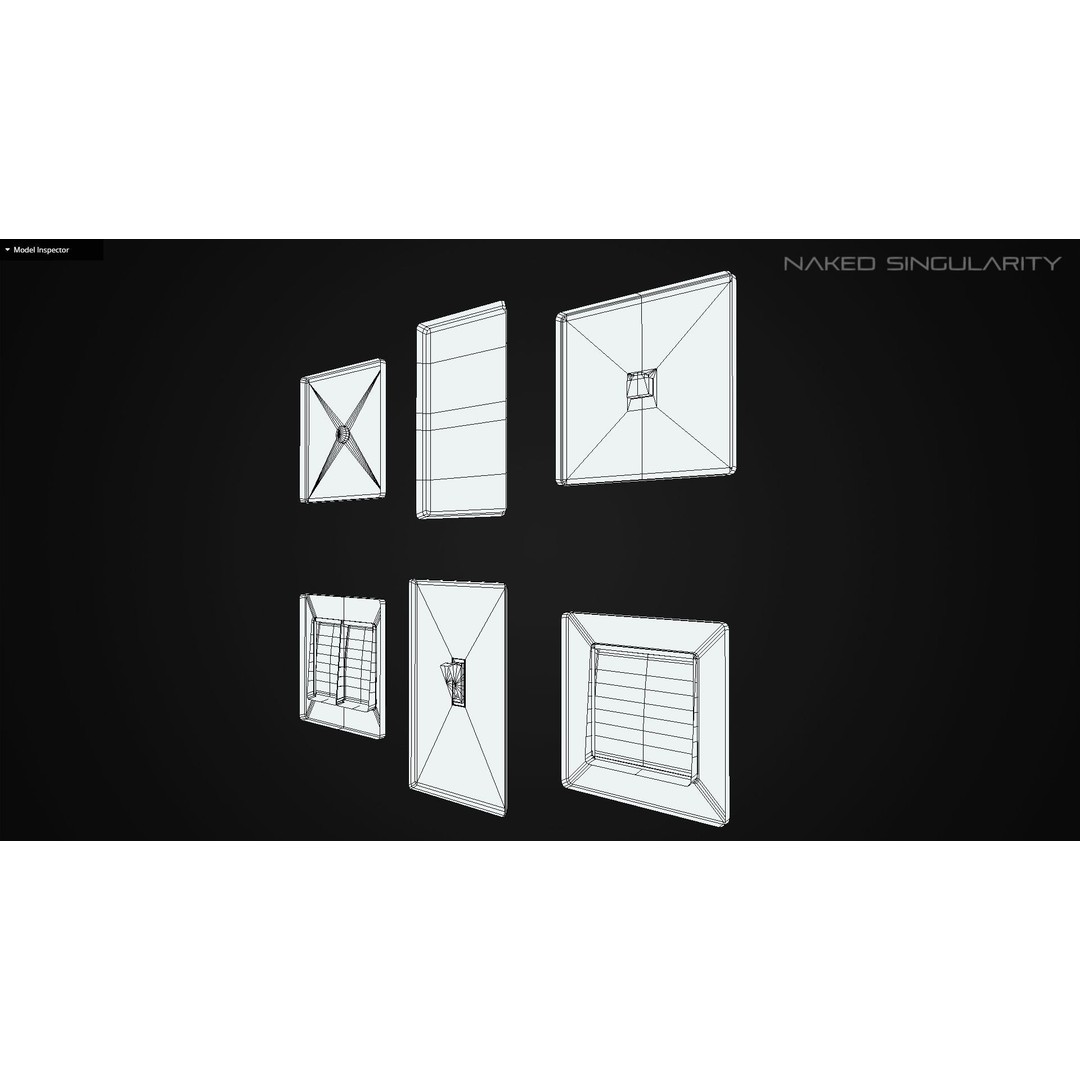 Electrical Outlet Switch Pack 3D Model – Low Poly Game Asset, FBX - View 10