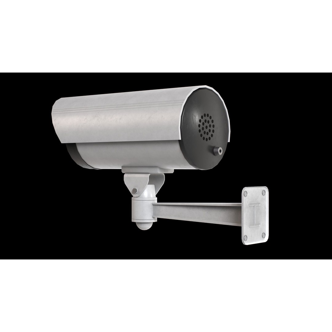 CCTV Camera 3D Model – Low Poly Game Asset, PBR Textures, FBX - View 13