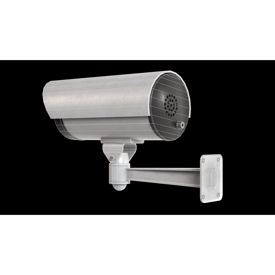 CCTV Camera 3D Model – Low Poly Game Asset, PBR Textures, FBX - View 14