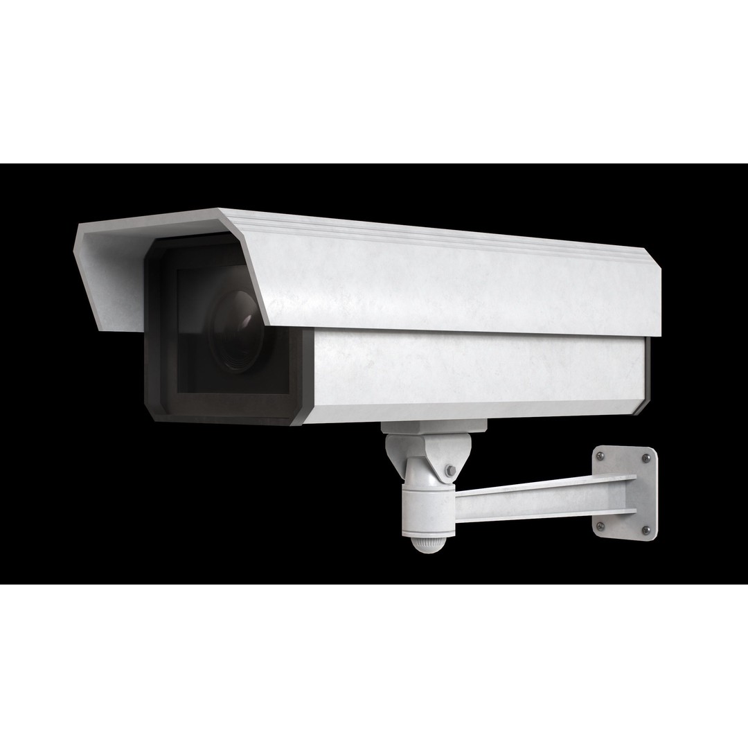 CCTV Camera 3D Model – Low Poly Game Asset, PBR Textures, FBX - View 15