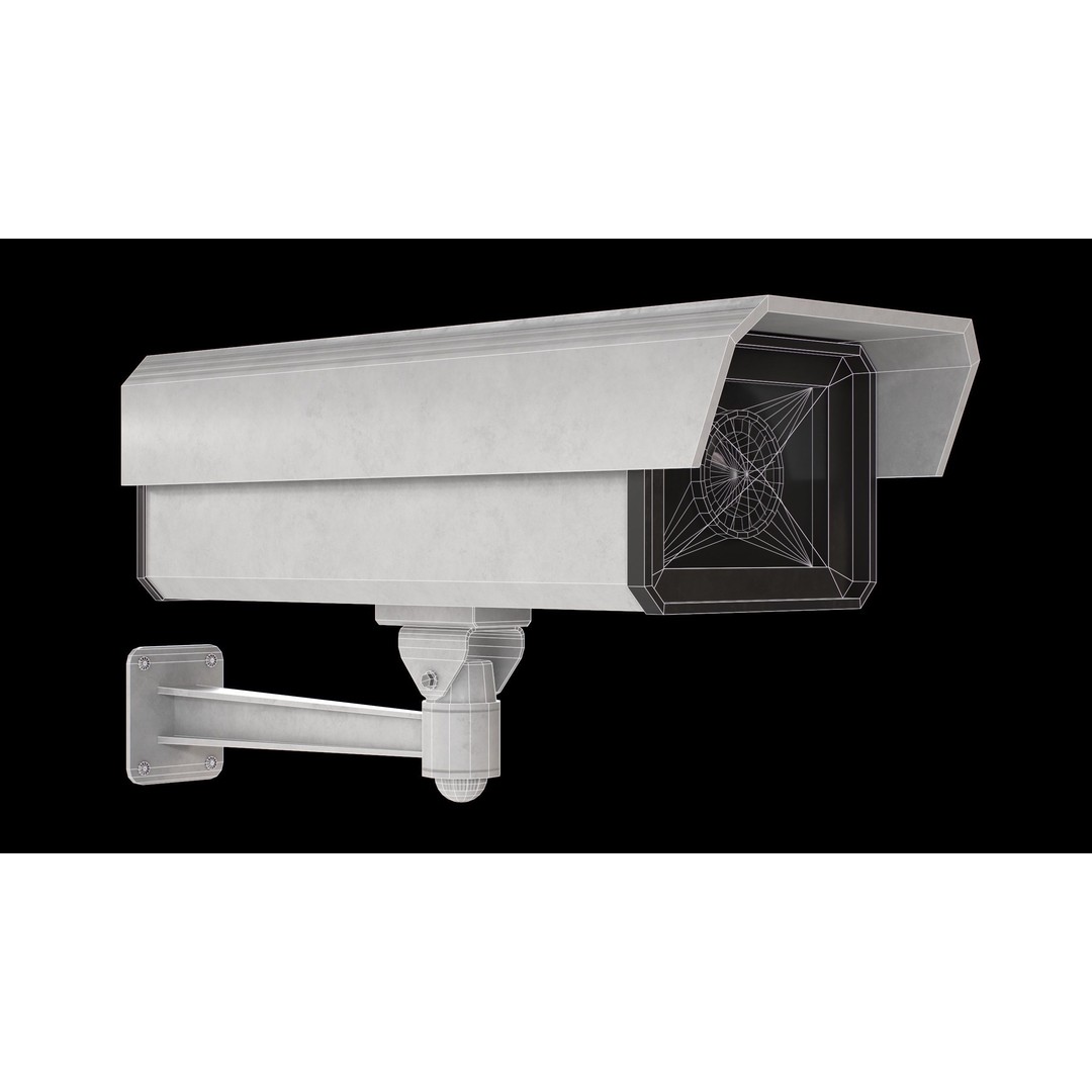 CCTV Camera 3D Model – Low Poly Game Asset, PBR Textures, FBX - View 18