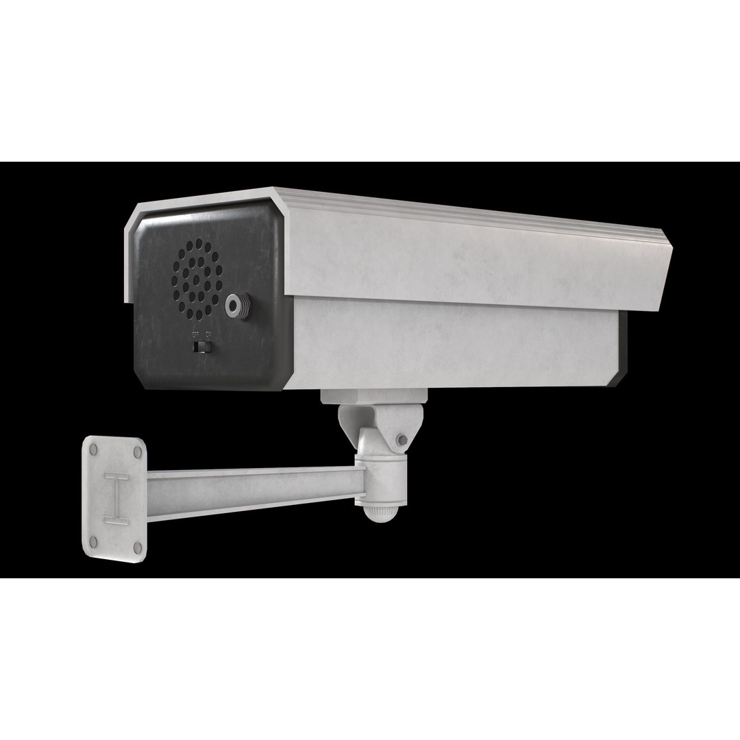 CCTV Camera 3D Model – Low Poly Game Asset, PBR Textures, FBX - View 19
