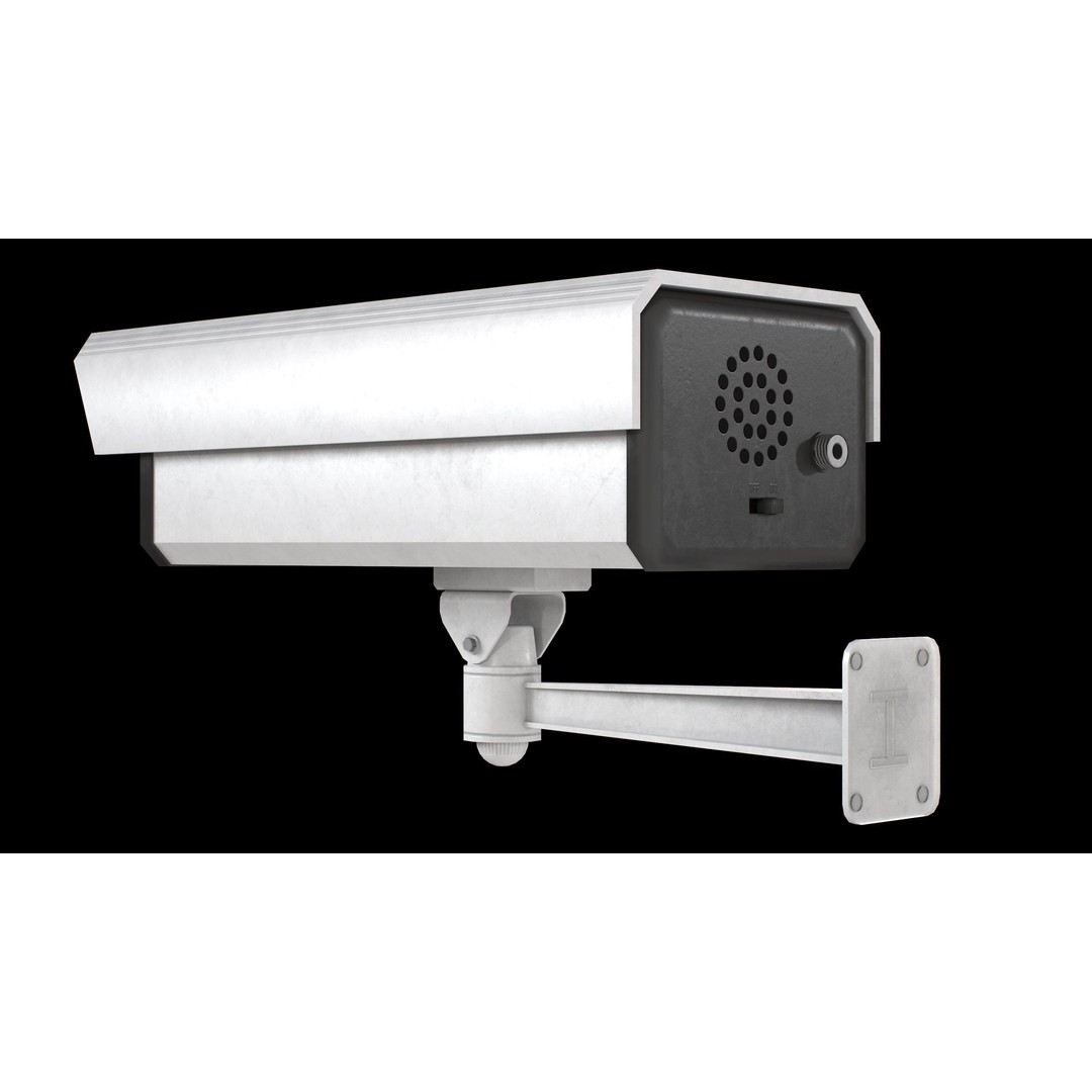 CCTV Camera 3D Model – Low Poly Game Asset, PBR Textures, FBX - View 21