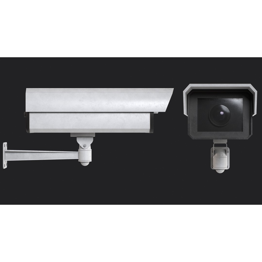 CCTV Camera 3D Model – Low Poly Game Asset, PBR Textures, FBX - View 5