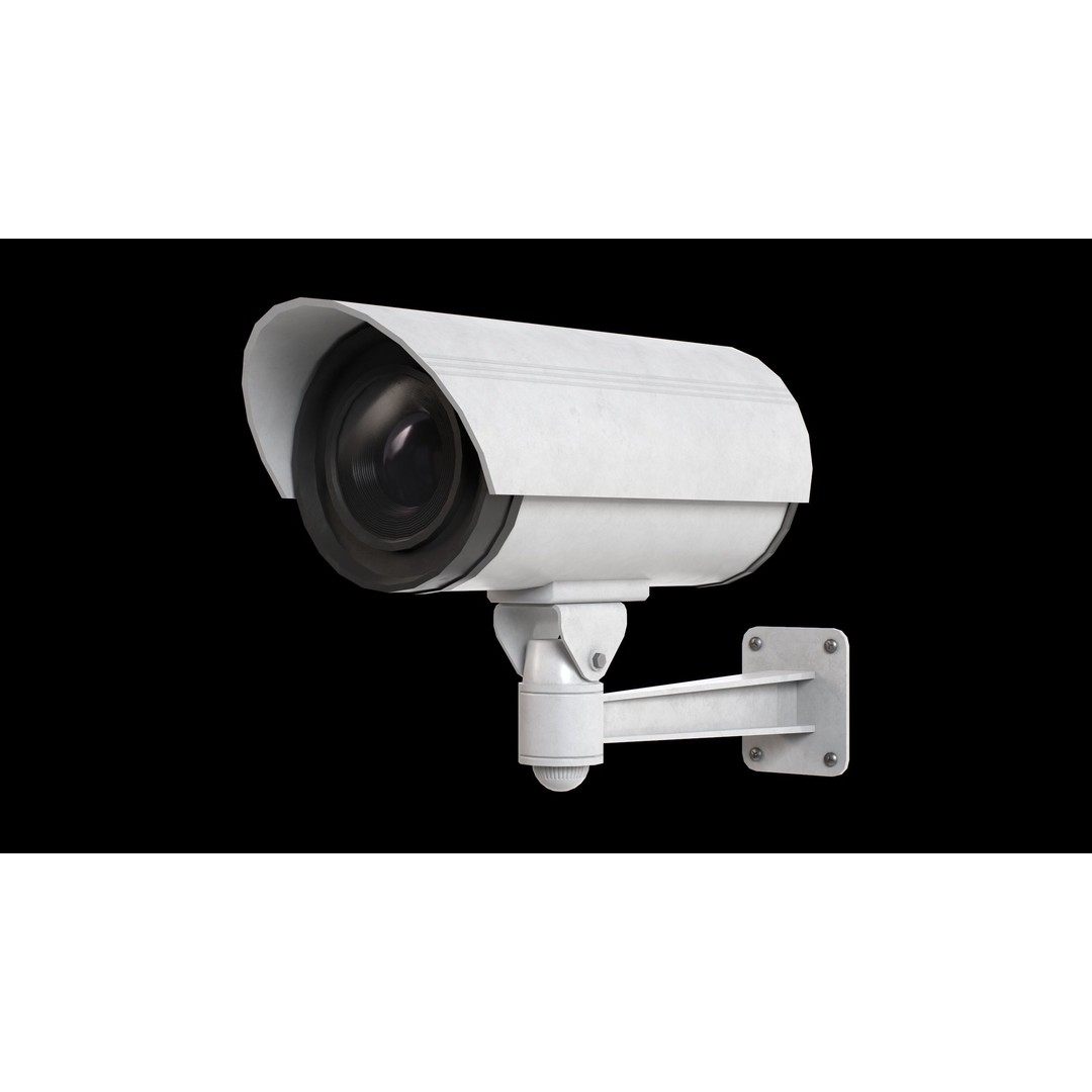 CCTV Camera 3D Model – Low Poly Game Asset, PBR Textures, FBX - View 7