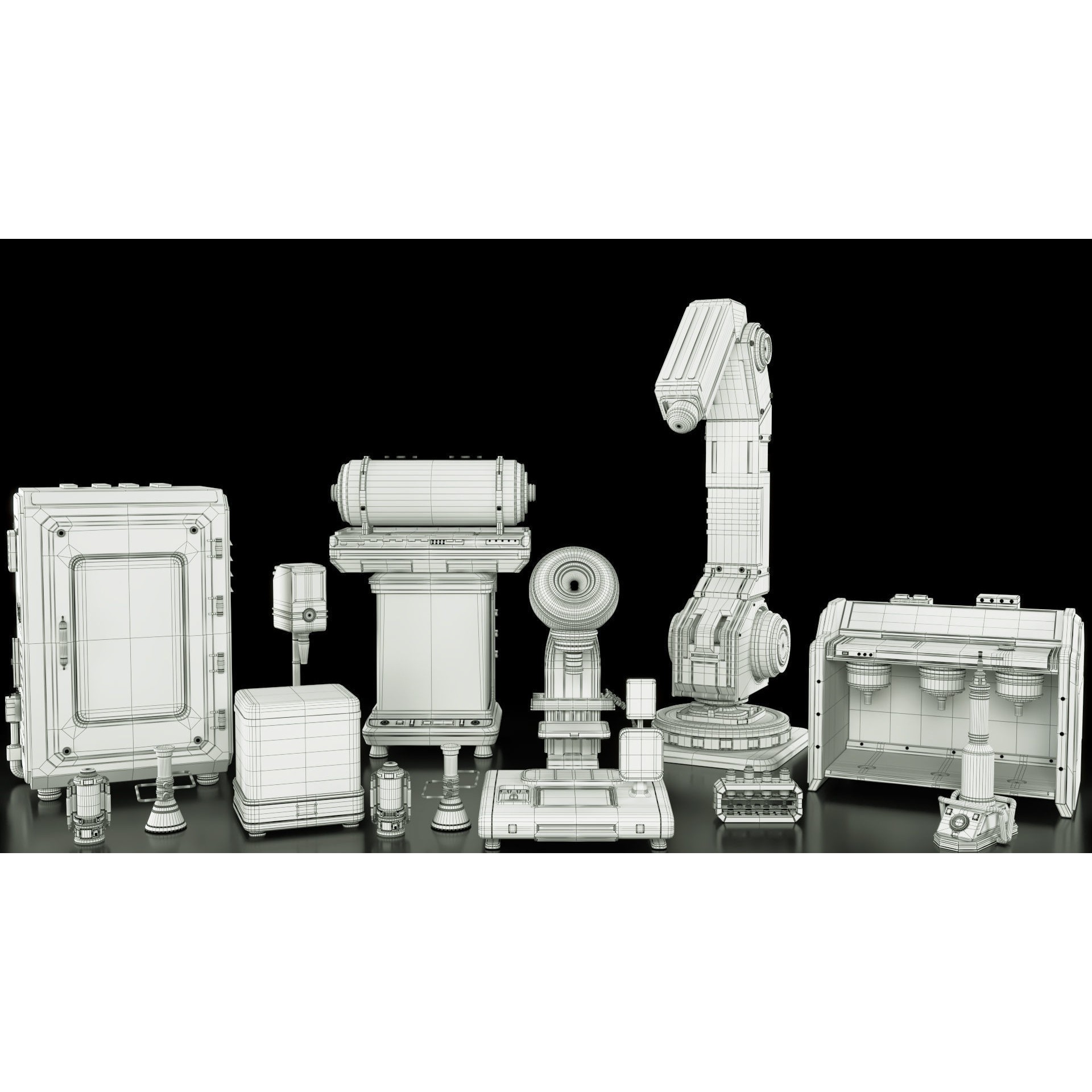 Sci-Fi Medical Equipment - Game-Ready 3D Model