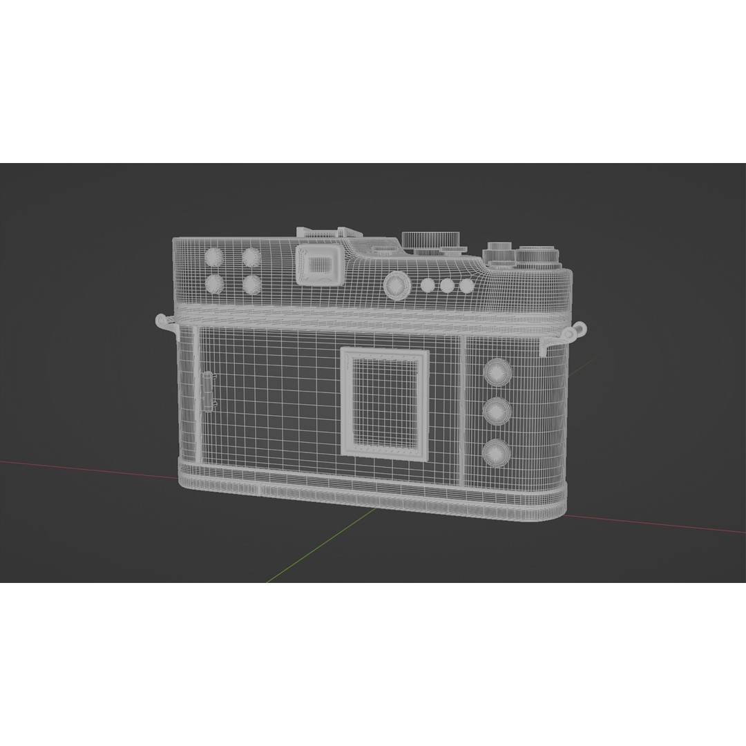 Silver Film Camera 3D Model – Vintage Style PBR Asset, FBX - View 13