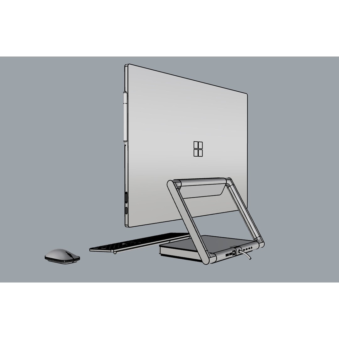 Microsoft Surface Studio 2 3D Model – High Poly PBR Asset, FBX, OBJ - View 12